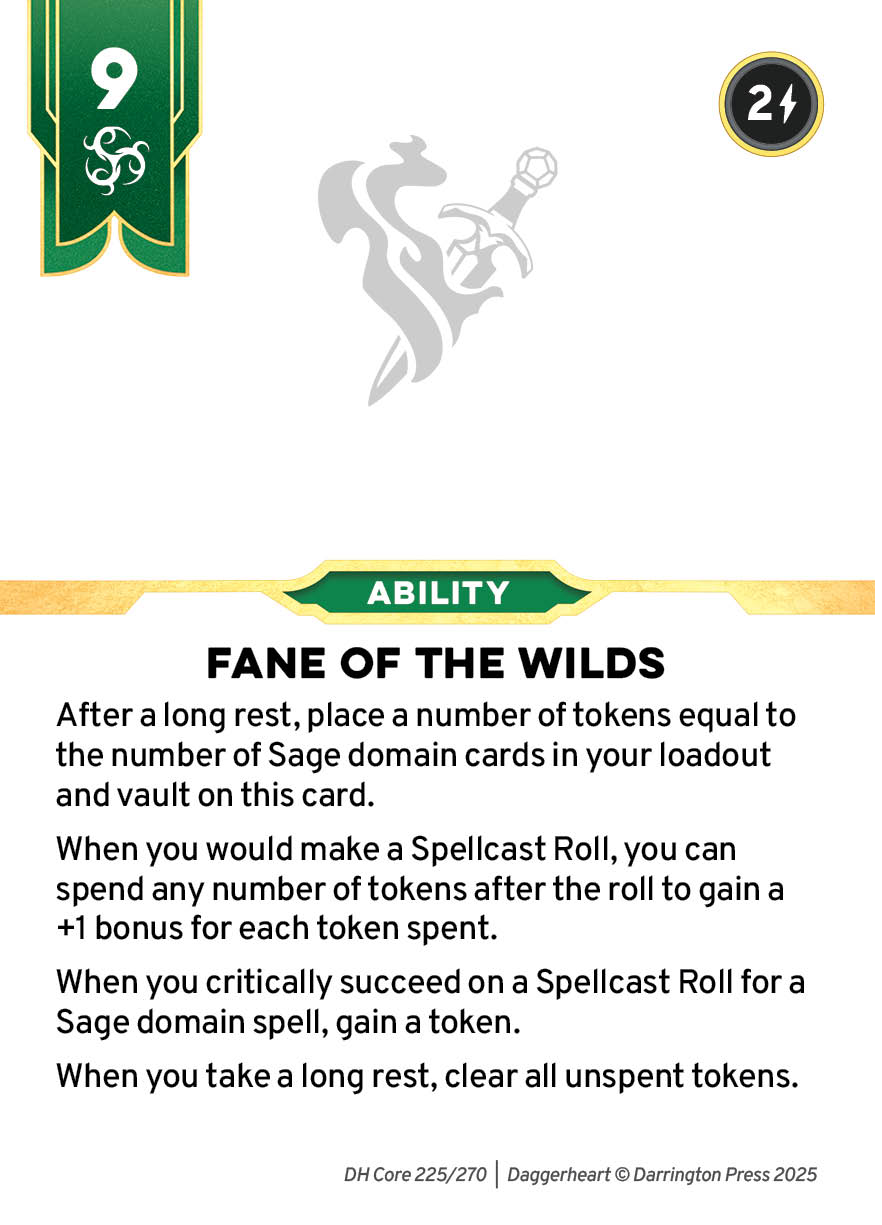 Spell #166 spell card