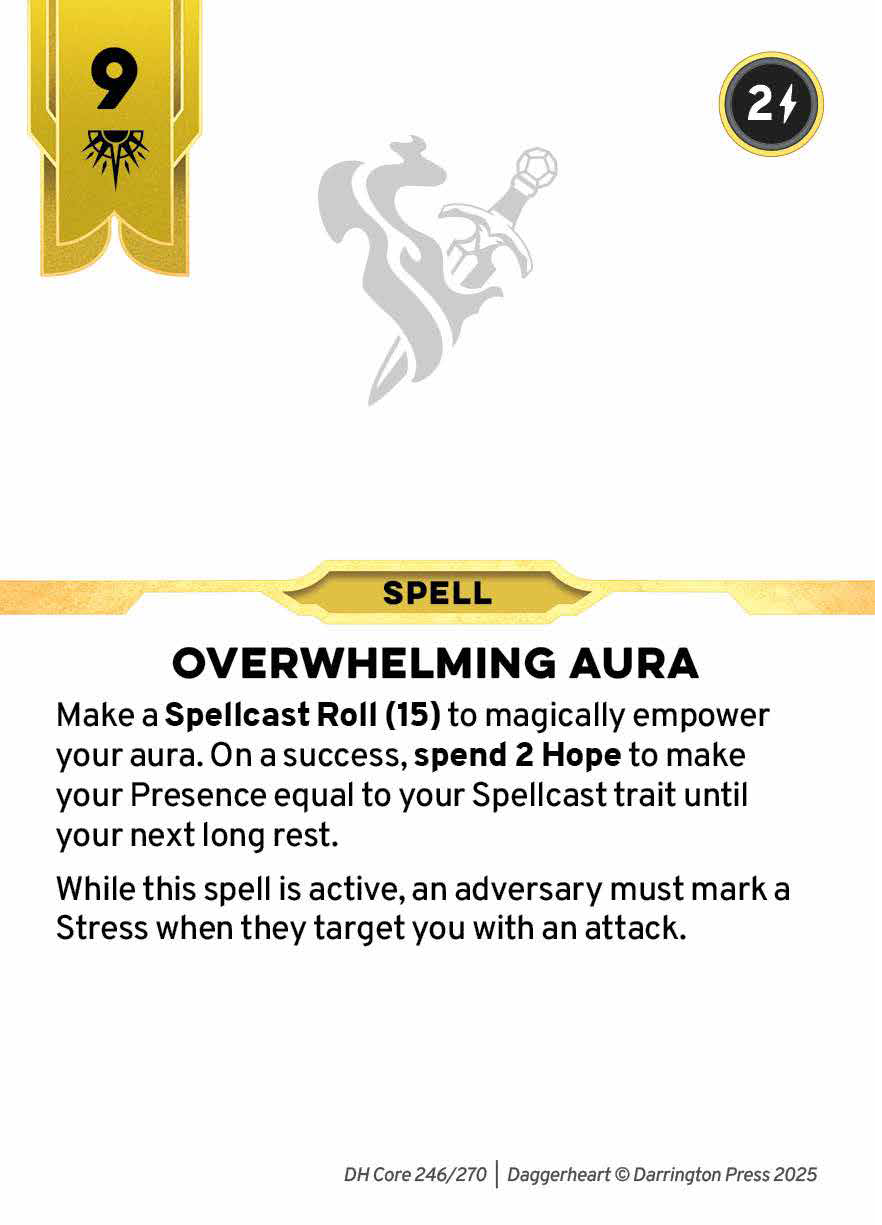Spell #168 spell card