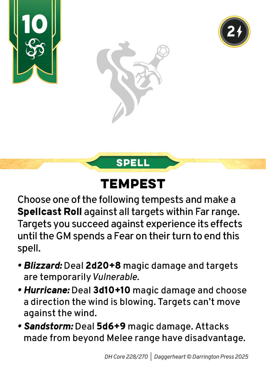 Spell #185 spell card