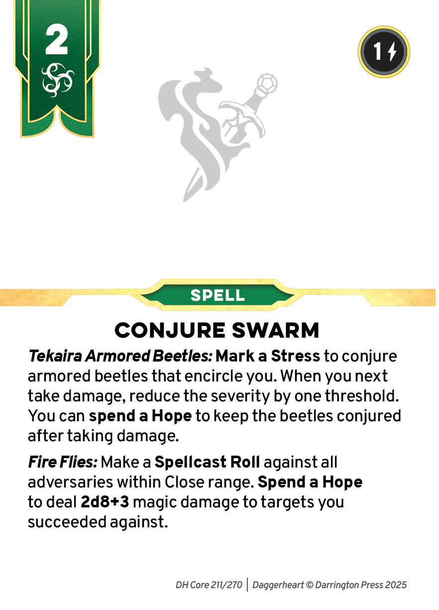 Spell #40 spell card