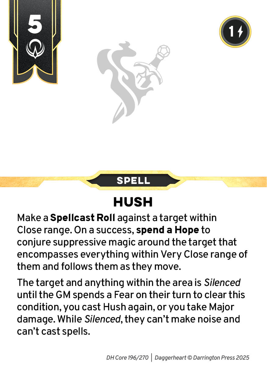 Spell #92 spell card